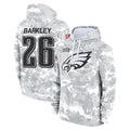 P.Eagles #26 Saquon Barkley Player Arctic Camo Salute to Service Pullover Hoodies Limited Game Odoa Stitched Jerseys