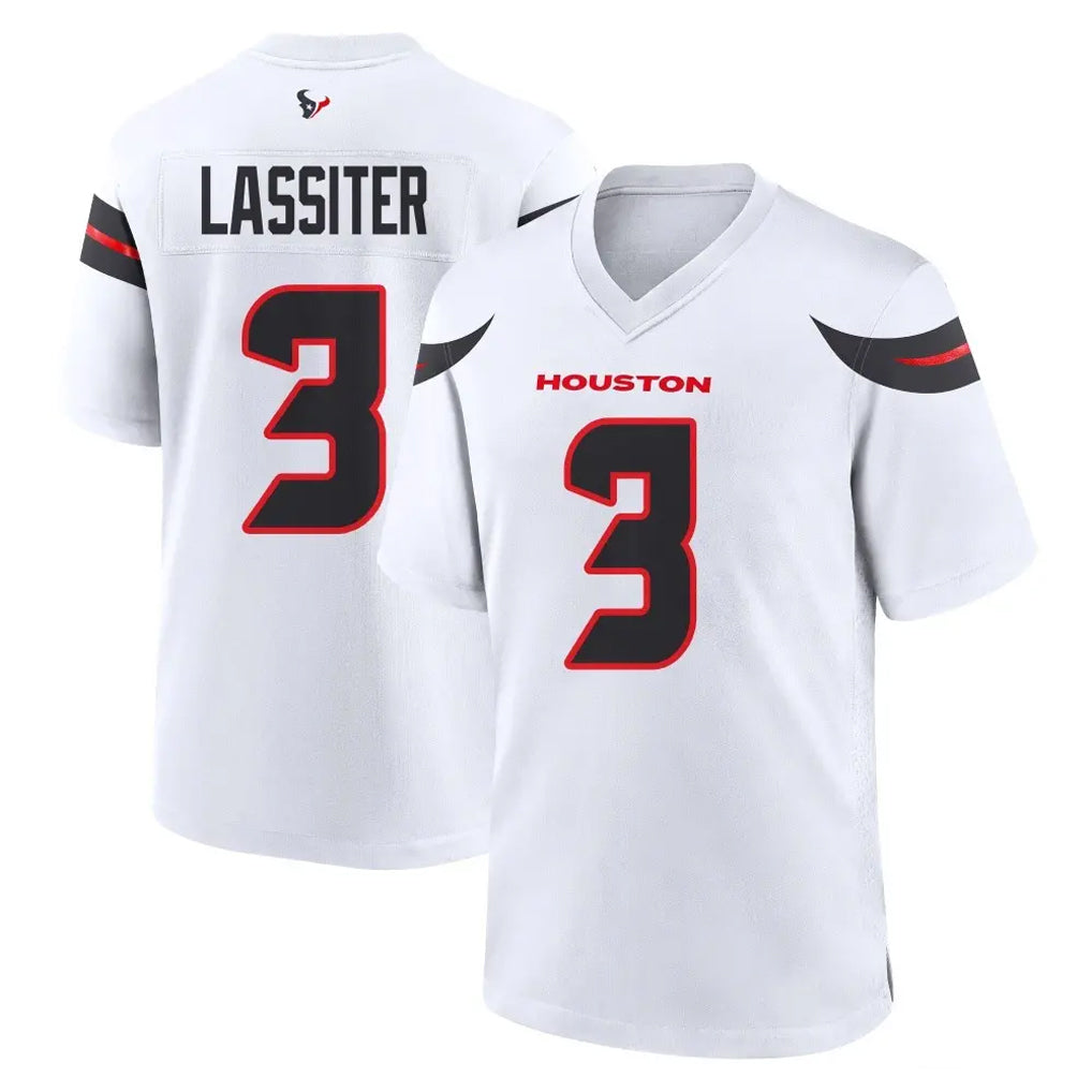 H.Texans #3 Kamari Lassiter Player White Home Game Odoa Stitched Jerseys