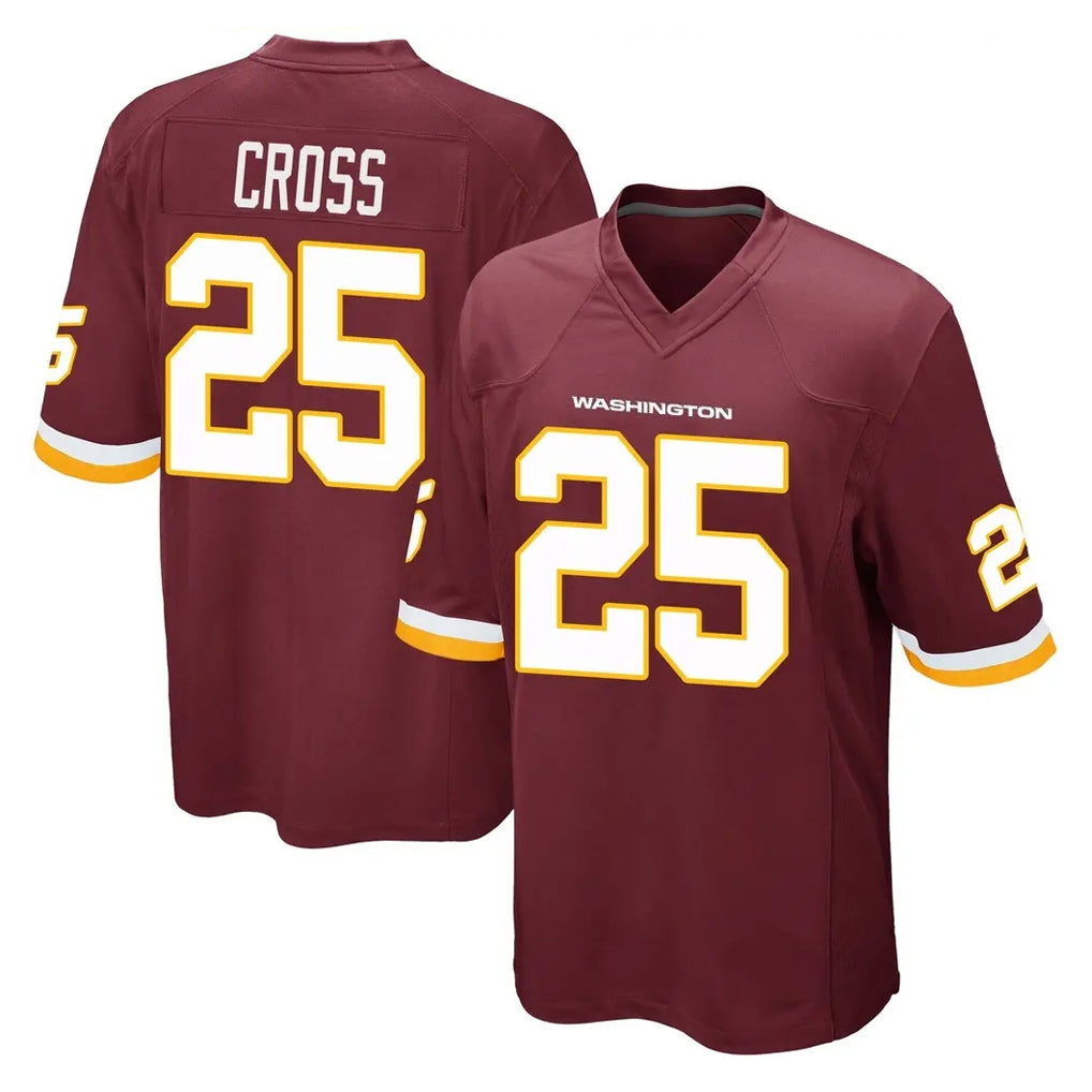 W.Commanders #25 Nick Cross Player Burgundy Team Color Home Game Odoa Stitched Jerseys