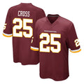 W.Commanders #25 Nick Cross Player Burgundy Team Color Home Game Odoa Stitched Jerseys