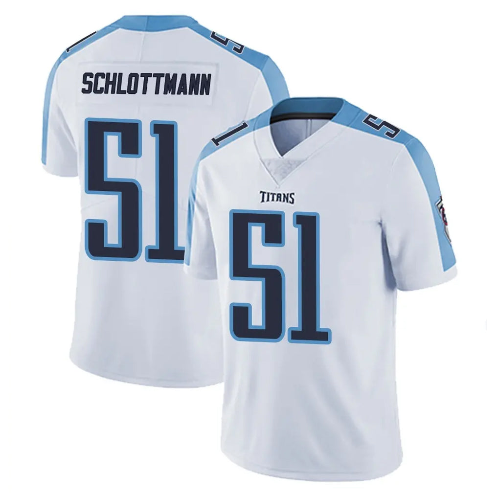T.Titans #51 Austin Schlottmann Player White Limited Vapor Untouchable Home Game Odoa Stitched Jerseys