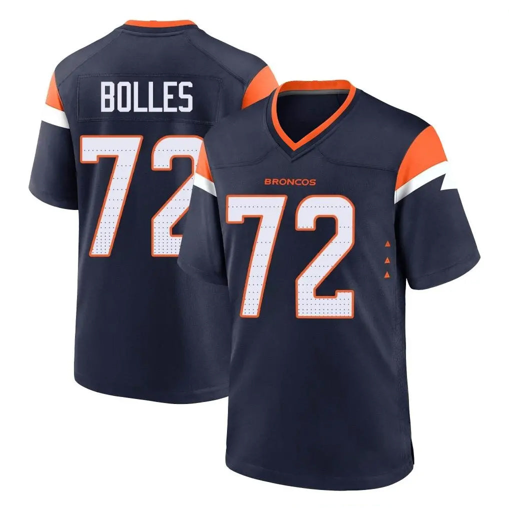 D.Broncos #72 Garett Bolles Player Navy Home Game Odoa Stitched Jerseys