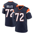 D.Broncos #72 Garett Bolles Player Navy Home Game Odoa Stitched Jerseys