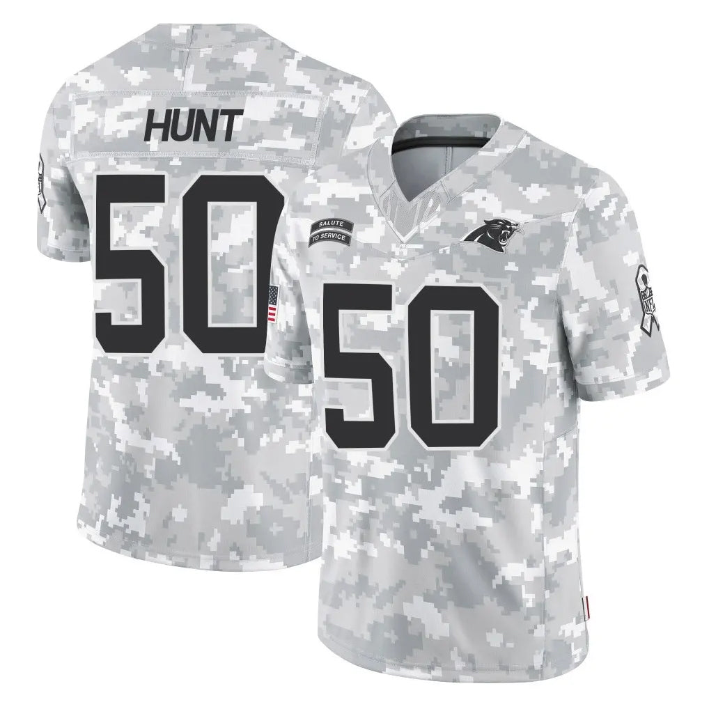 C.Panthers #50 Robert Hunt Player Arctic Camo Salute to Service Limited Game Odoa Stitched Jerseys