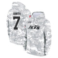 NY.Jets #7 Geno Smith Player Arctic Camo Salute to Service Pullover Hoodies Limited Game Odoa Stitched Jerseys