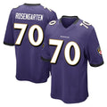 B.Ravens #70 Roger Rosengarten Player Purple Home Game Odoa Stitched Jerseys