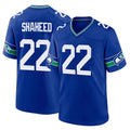 S.Seahawks #22 Rashid Shaheed Player Royal Throwback Home Game Odoa Stitched Jerseys
