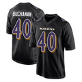 B.Ravens #40 Teddye Buchanan Player Black Carbon Fashion Home Game Odoa Stitched Jerseys