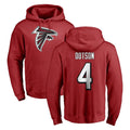 A.Falcons #4 Jahan Dotson Player Red Pullover Hoodies Home Game Odoa Stitched Jerseys
