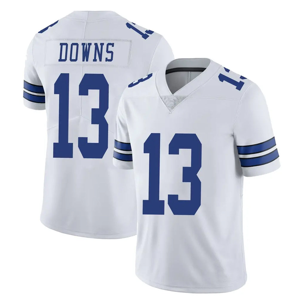 D.Cowboys #13 Caleb Downs Player White Vapor Untouchable Limited Home Game Odoa Stitched Jerseys