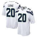 S.Seahawks #20 Julian Love Player White Home Game Odoa Stitched Jerseys