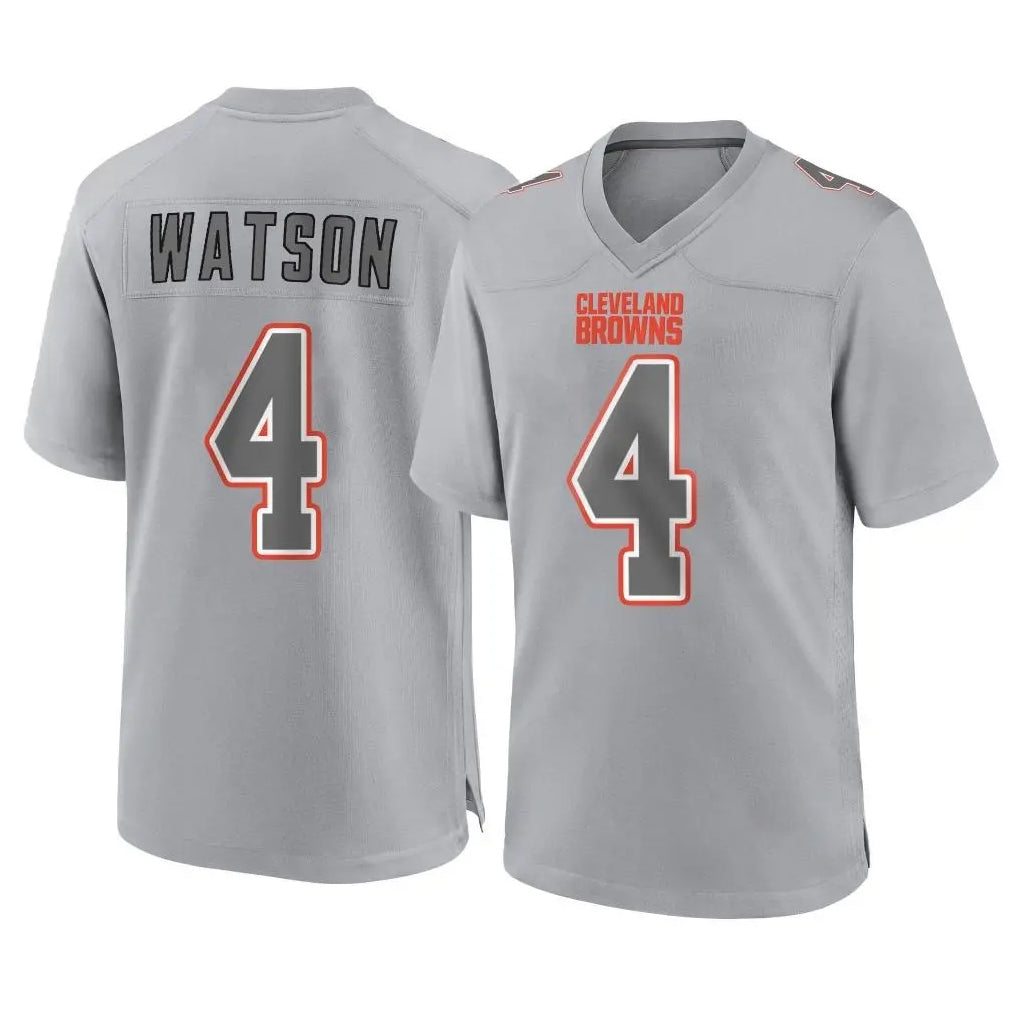 C.Browns #4 Deshaun Watson Player Gray Atmosphere Fashion Game Odoa Stitched Jerseys