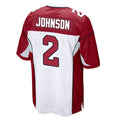 A.Cardinals #2 Will Johnson Player White Cardinal Home Game Qdoa Stitched Jerseys