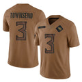 T.Titans #3 Tommy Townsend Player Brown Limited Salute to Service Home Game Odoa Stitched Jerseys