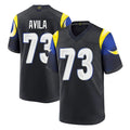LA.Rams #73 Steve Avila Player Black Midnight Rivalries Collection Home Game Odoa Stitched Jerseys