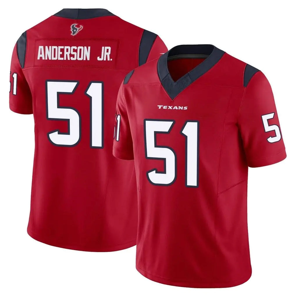 H.Texans #51 Will Anderson Jr. Player Red Limited Vapor F.U.S.E. Home Game Odoa Stitched Jerseys