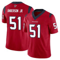 H.Texans #51 Will Anderson Jr. Player Red Limited Vapor F.U.S.E. Home Game Odoa Stitched Jerseys