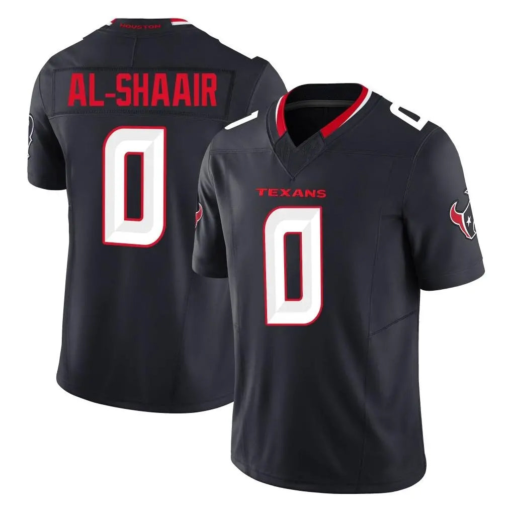 H.Texans #0 Azeez Al-Shaair Player Navy Limited Alternate Vapor F.U.S.E. Home Game Odoa Stitched Jerseys