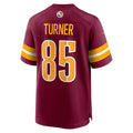 Odoa W.Commanders #85 Cole Turner Burgundy Player Game Jersey