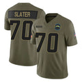 LA.Chargers #70 Rashawn Slater Player Olive 2025 Salute To Service Limited Game Odoa Stitched Jerseys