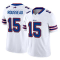 B.Bills #15 Greg Rousseau Player White Vapor F.U.S.E. Jersey Limited Home Game Odoa Stitched Jerseys