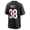 Odoa C.Bengals #38 DJ Ivey Black Team Game Jersey