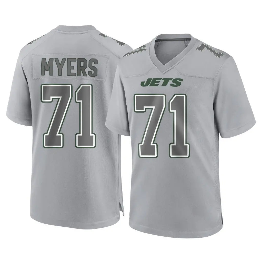 NY.Jets #71 Josh Myers Player Gray Limited Atmosphere Fashion Home Game Odoa Stitched Jerseys