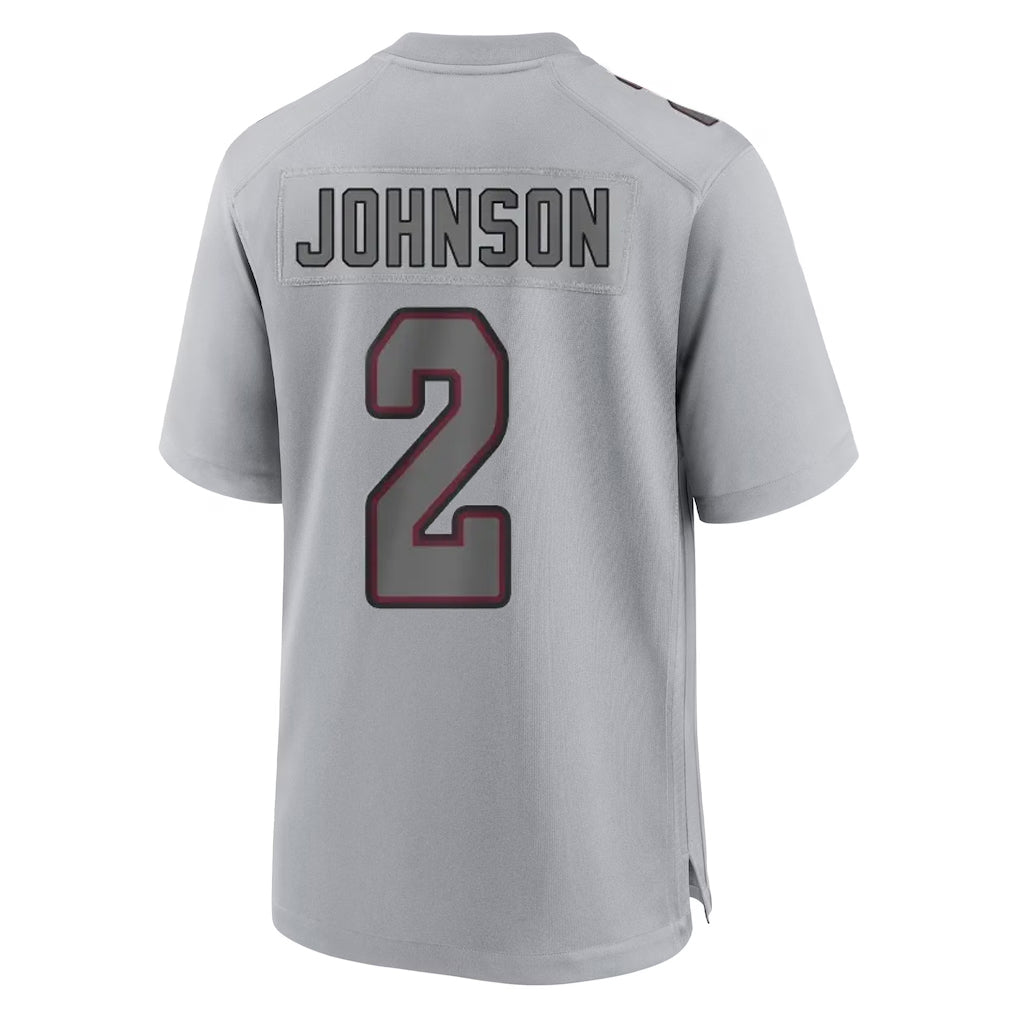 A.Cardinals #2 Will Johnson Player Gray Fashion Home Game Odoa Stitched Jerseys