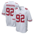 SF.49ers #92 Osa Odighizuwa Player White Home Game Odoa Stitched Jerseys
