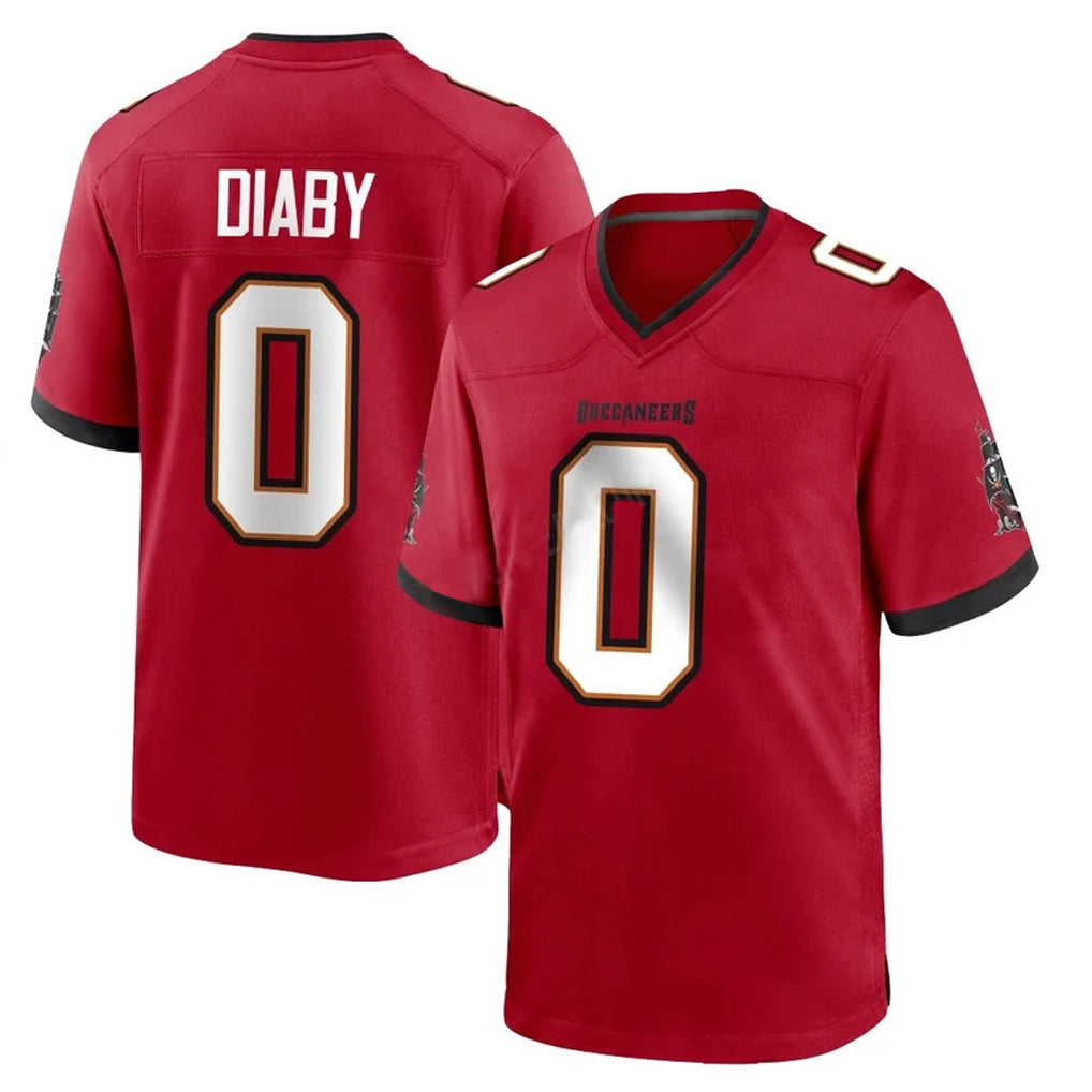 TB.Buccaneers #0 Yaya Diaby Player Red Home Game Odoa Stitched Jerseys