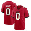 TB.Buccaneers #0 Yaya Diaby Player Red Home Game Odoa Stitched Jerseys