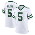 NY.Jets #5 Garrett Wilson Player White Legacy Home Game Odoa Stitched Jerseys
