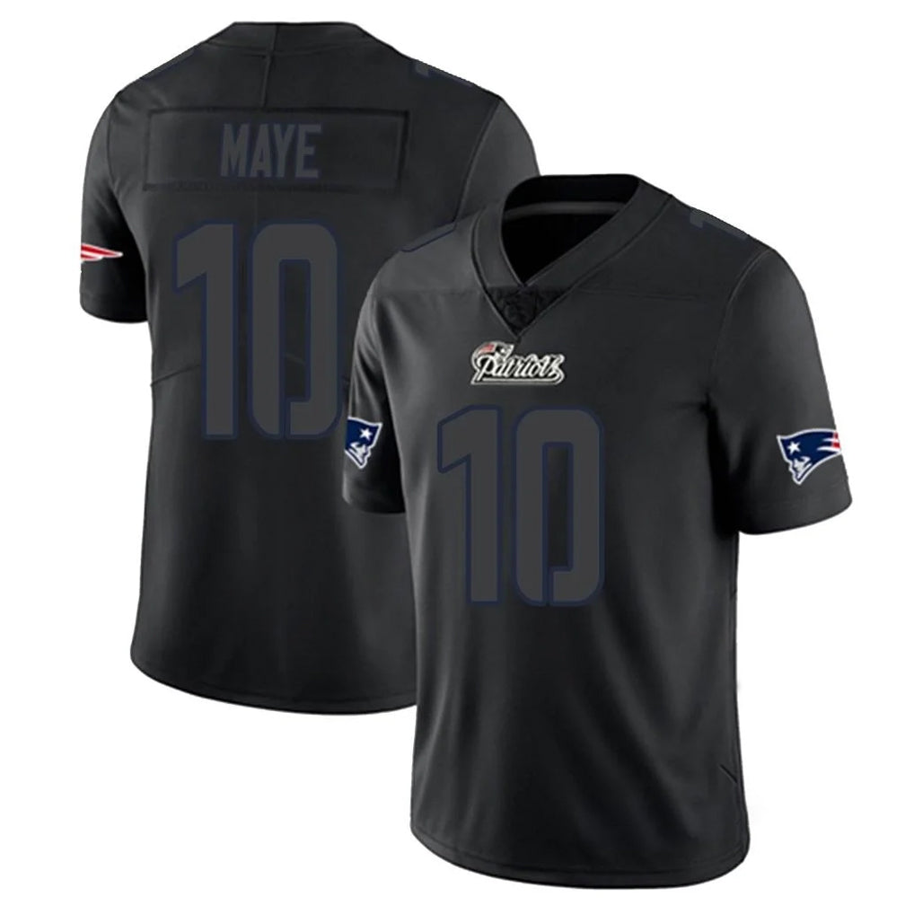 NE.Patriots #10 Drake Maye Player Black Impact LImited Home Game Odoa Stitched Jerseys