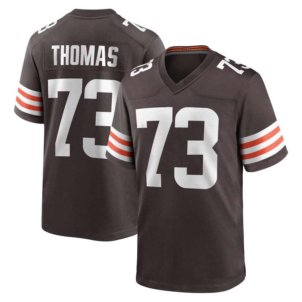 C.Browns #73 Joe Thomas Player Brown Home Game Odoa Stitched Jerseys