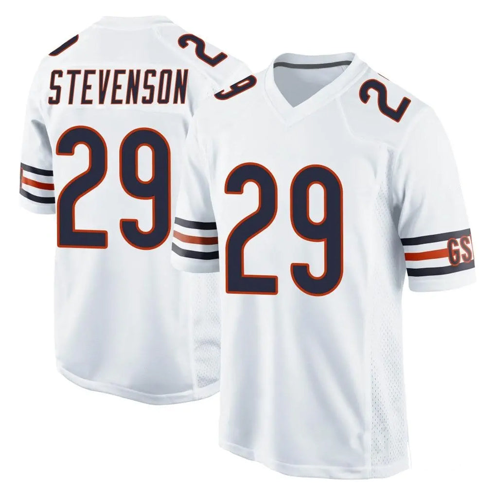 C.Bears #29 Tyrique Stevenson Player White Home Game Odoa Stitched Jerseys