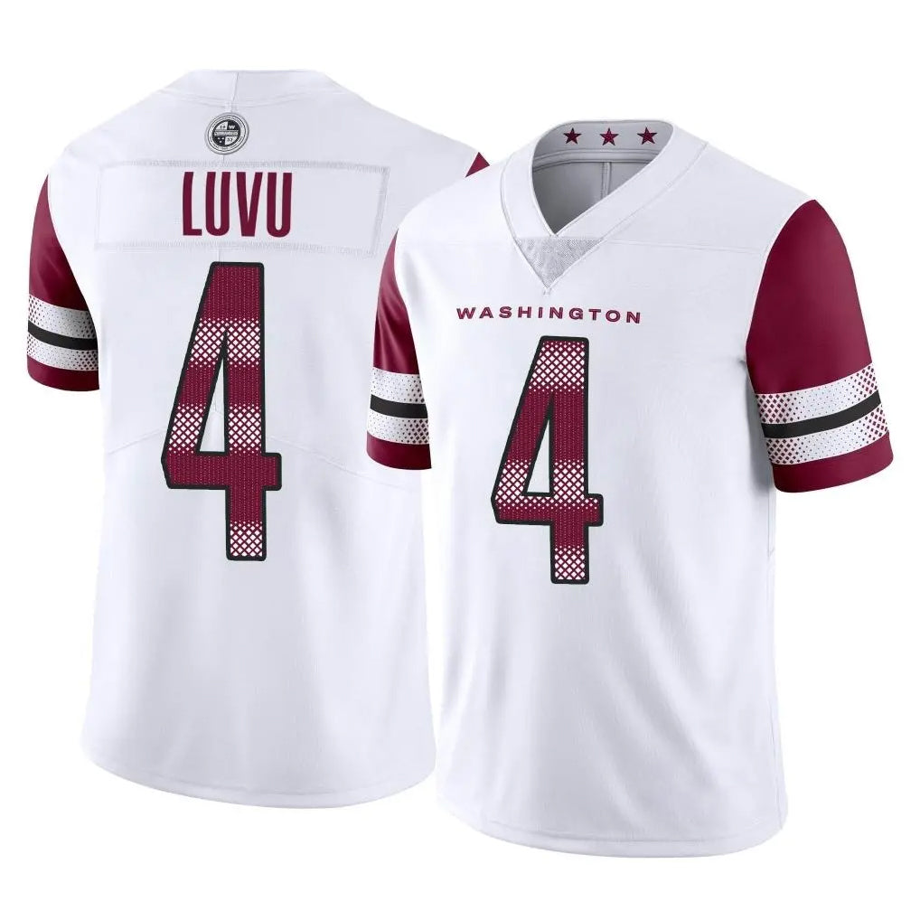 W.Commanders #4 Frankie Luvu Player White Limited Vapor Home Game Odoa Stitched Jerseys