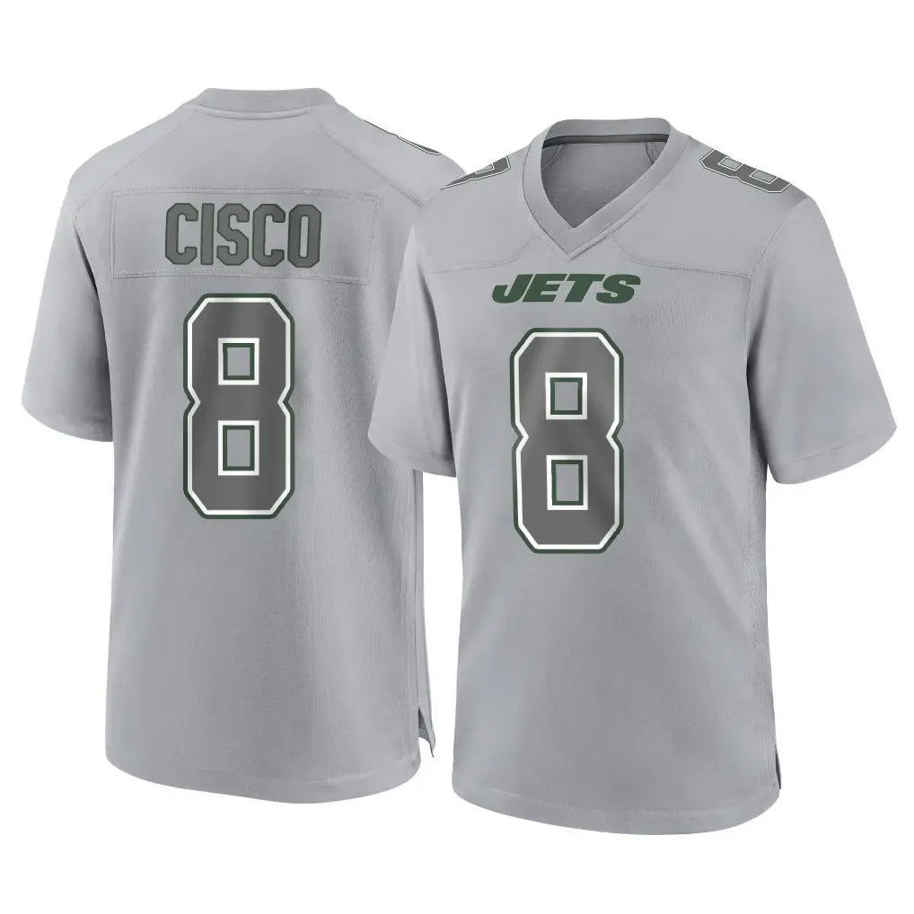NY.Jets #8 Andre Cisco Player Gray Limited Atmosphere Fashion Home Game Odoa Stitched Jerseys