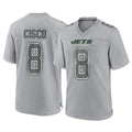 NY.Jets #8 Andre Cisco Player Gray Limited Atmosphere Fashion Home Game Odoa Stitched Jerseys
