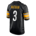 Odoa P.Steelers #3 Corliss Waitman Black Team Game Jersey