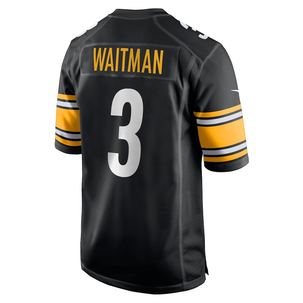 Odoa P.Steelers #3 Corliss Waitman Black Team Game Jersey