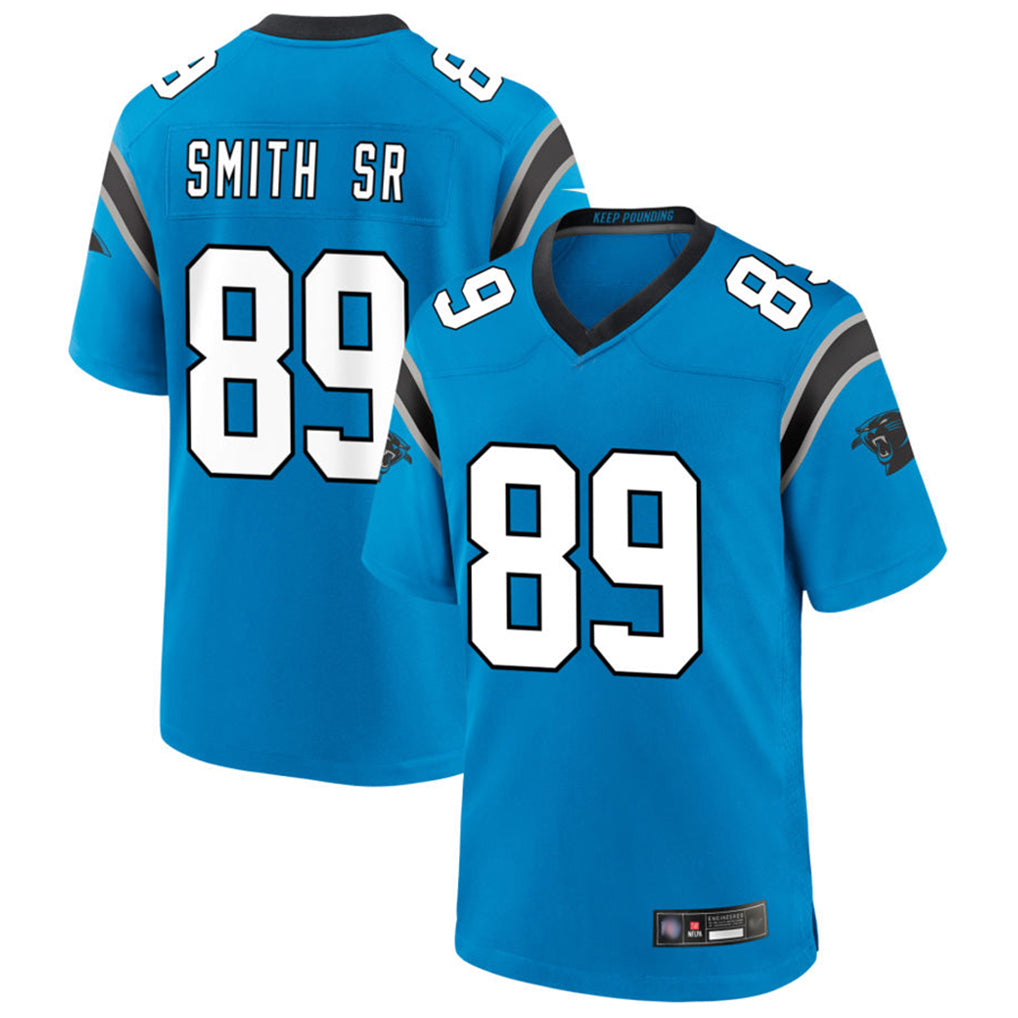 C.Panthers #89 Steve Smith Sr Player Blue Home Game Odoa Stitched Jerseys