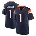 D.Broncos #1 Evan Engram Player Navy Home Game Odoa Stitched Jerseys