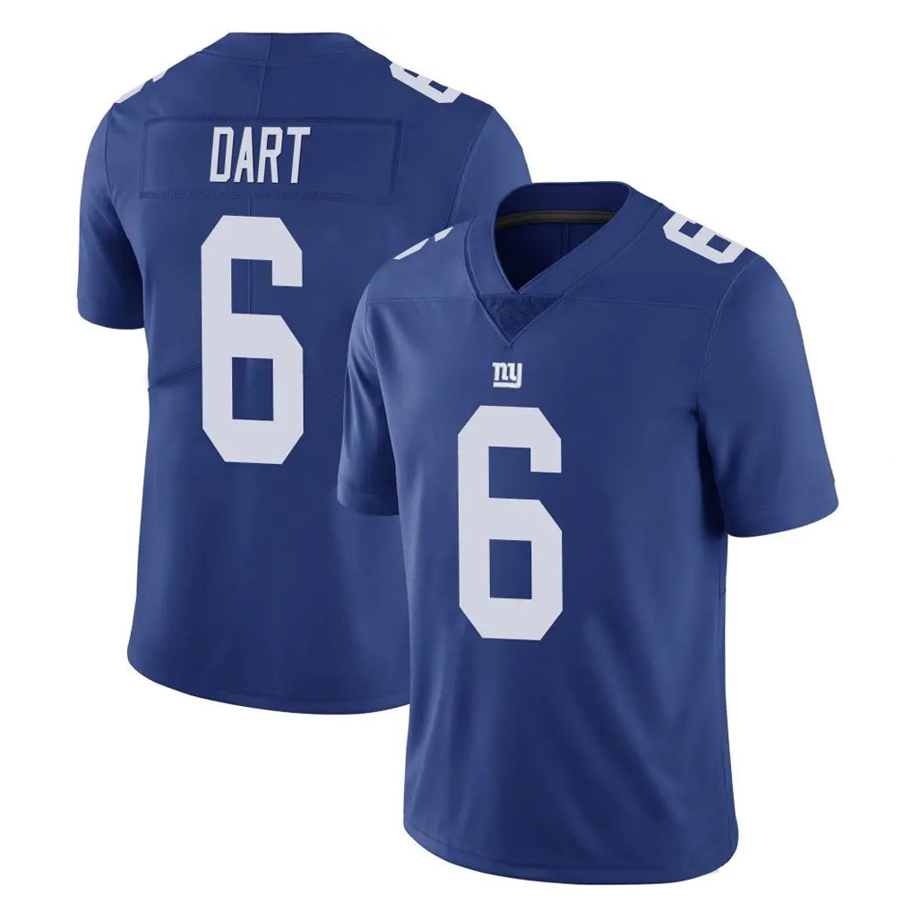 NY.Giants #6 Jaxson Dart Player Royal Limited Vapor Untouchable Home Game Odoa Stitched Jerseys
