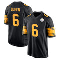P.Steelers #6 Patrick Queen Player Black Color Rush Home Game Odoa Stitched Jerseys