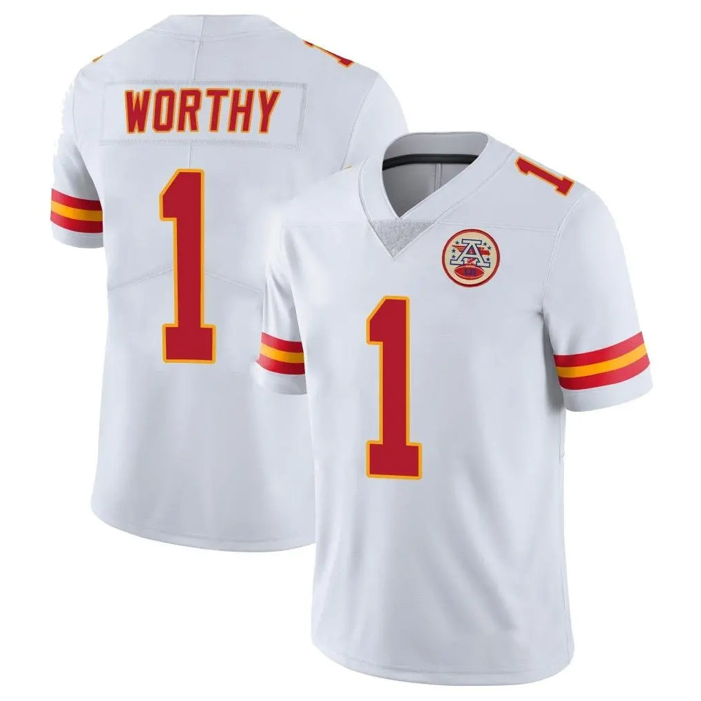 KC.Chiefs #1 Xavier Worthy Player White Limited Vapor Untouchable Home Game Odoa Stitched Jerseys