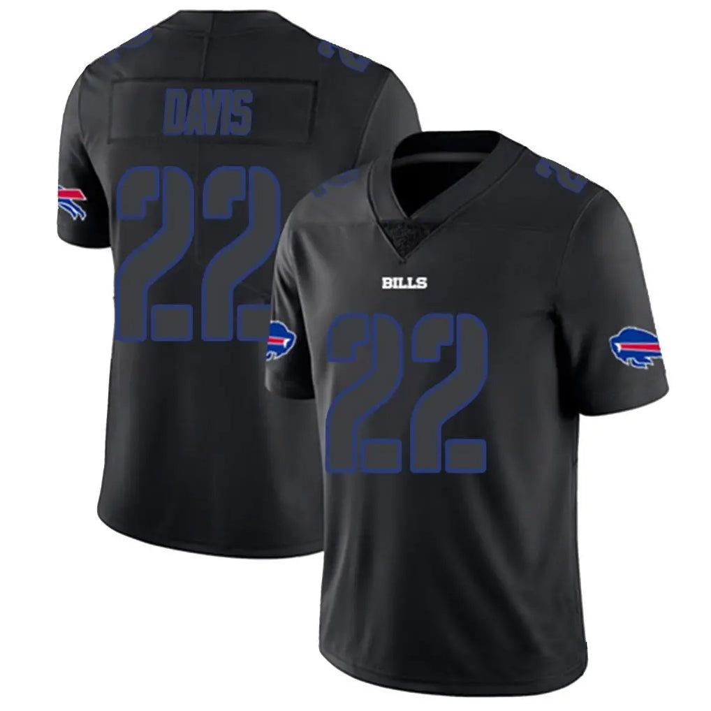 B.Bills #22 Ray Davis Player Limited Black Impact Odoa Stitched Jerseys