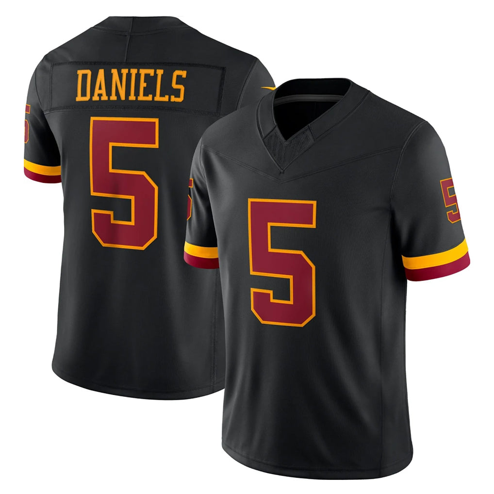 W.Commanders #5 Jayden Daniels Player Black Limited Vapor Home Game Odoa Stitched Jerseys