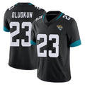 J.Jaguars #23 Foyesade Oluokun Player Black Vapor Untouchable Limited Home Game Odoa Stitched Jerseys