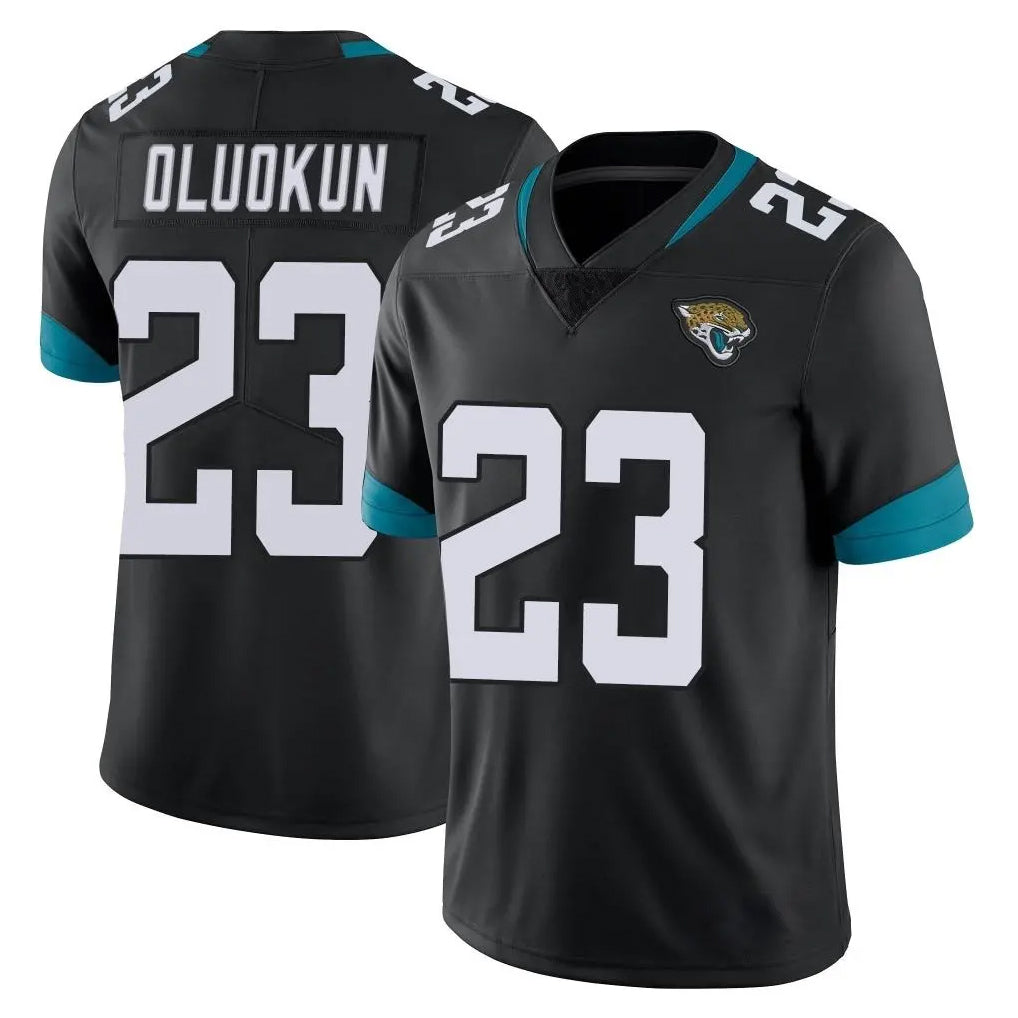 J.Jaguars #23 Foyesade Oluokun Player Black Vapor Untouchable Limited Home Game Odoa Stitched Jerseys