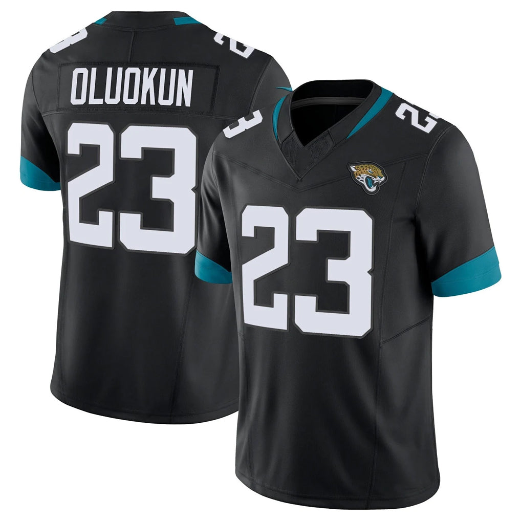 J.Jaguars #23 Foyesade Oluokun Player Black Vapor F.U.S.E. Limited Home Game Odoa Stitched Jerseys